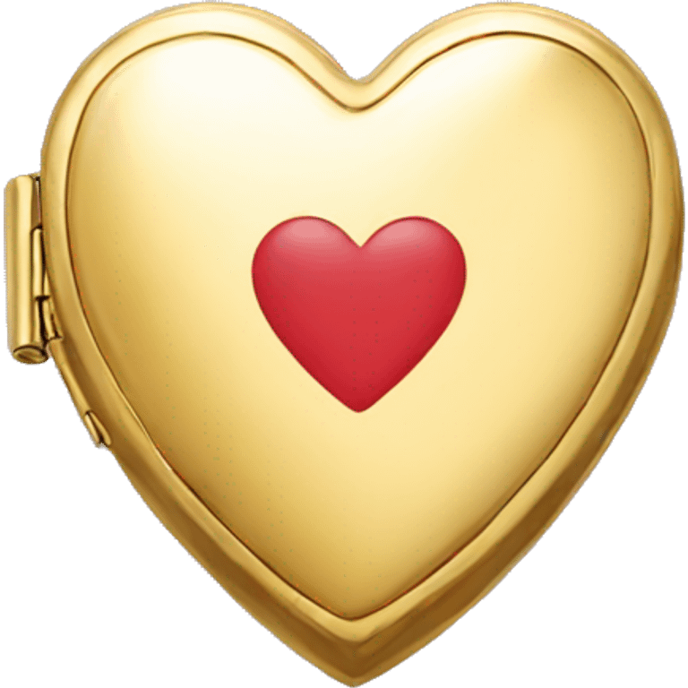 Gold heart shaped locket emoji