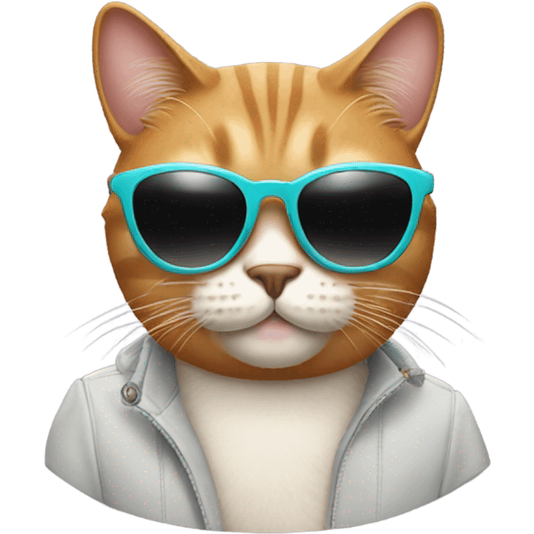 Cat with sunglasses emoji