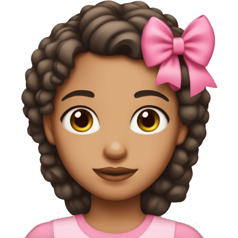 lightskin girl with a pink bow emoji