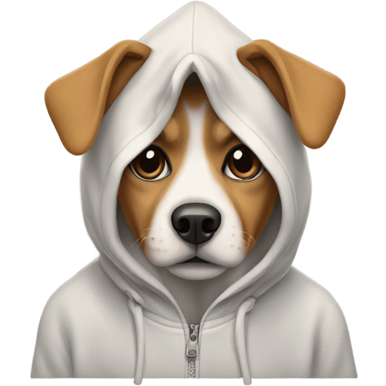 dog wearing a hoodie emoji