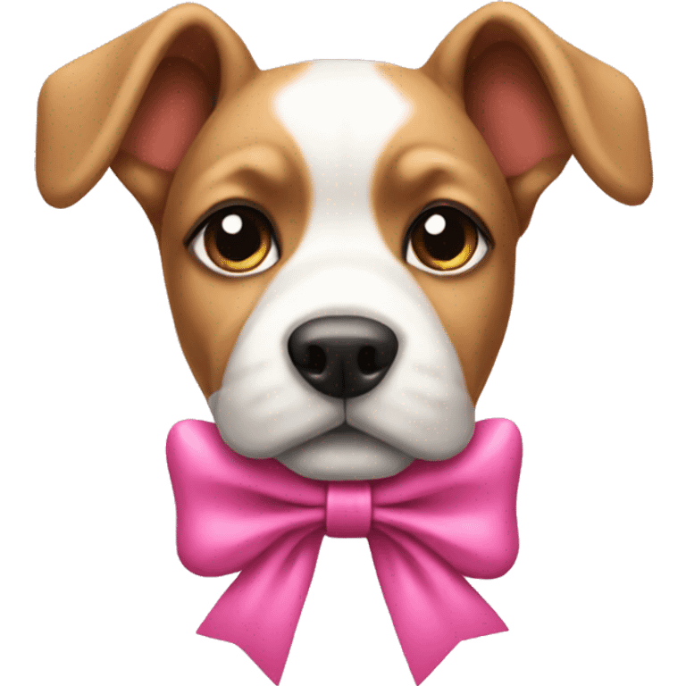 Dog with pink bows emoji