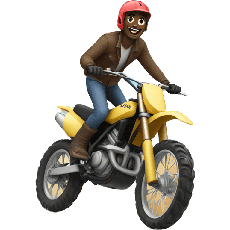 Guy riding a dirtbike emoji