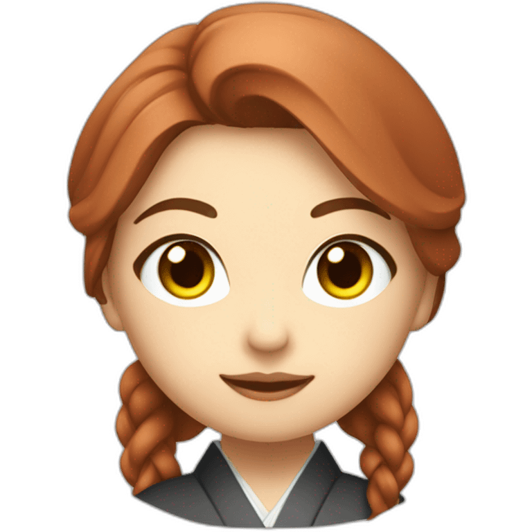 jeune femme colorée en tenue d'aikido emoji