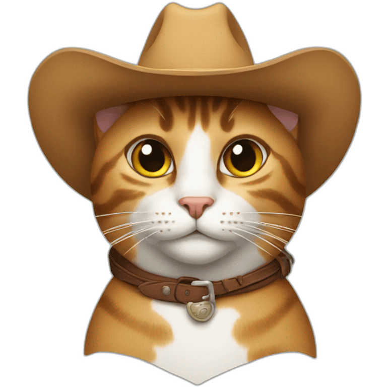 a cat with a cowboy hat emoji