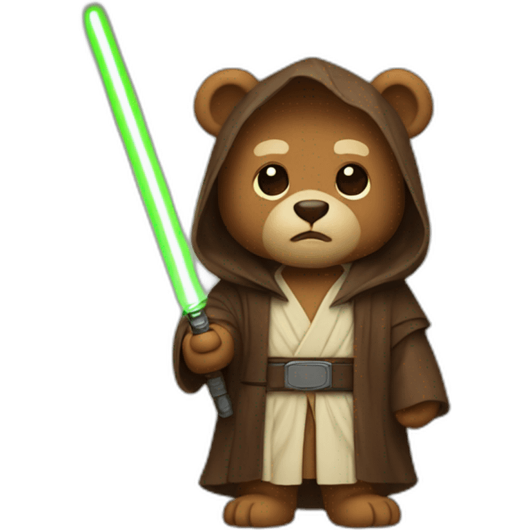 A jedi bear emoji