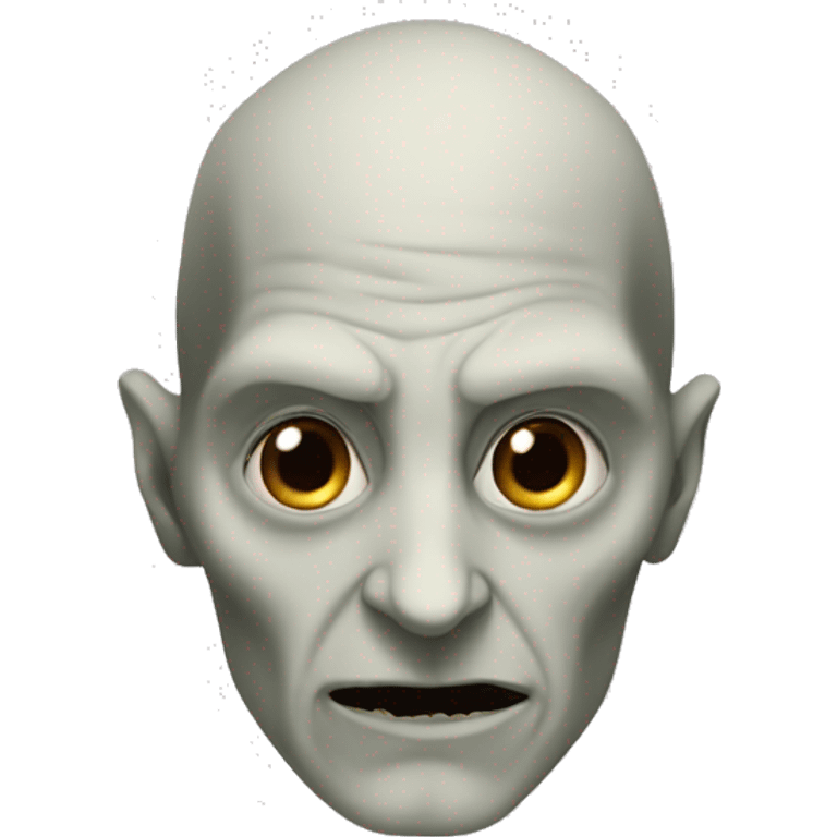 Voldemort with nose emoji