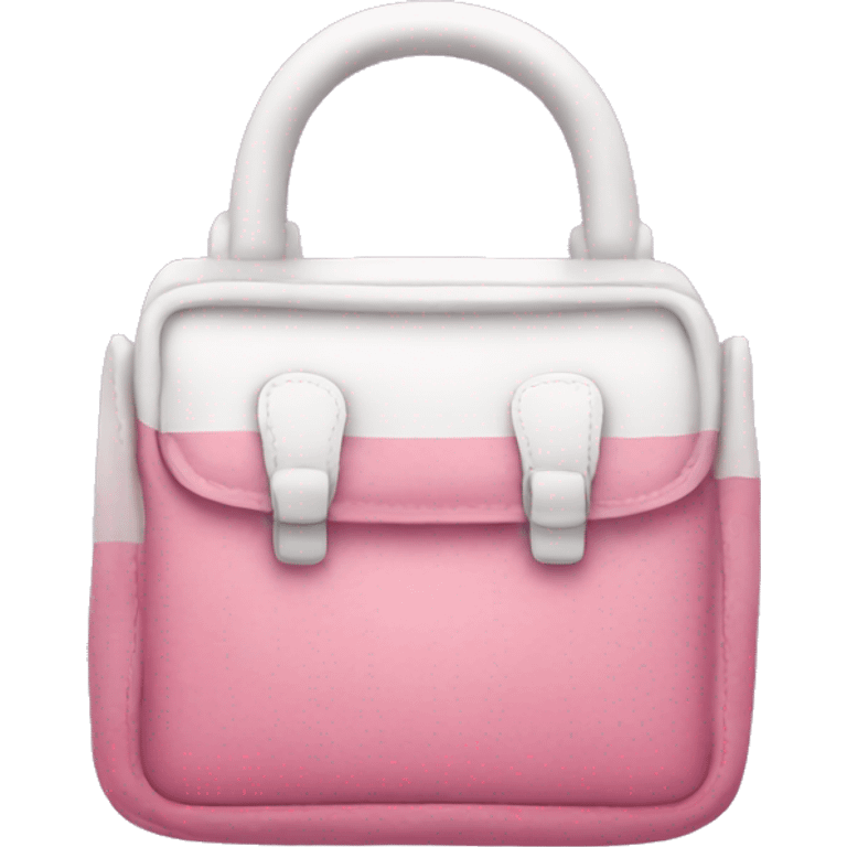 Pink and white small bag emoji