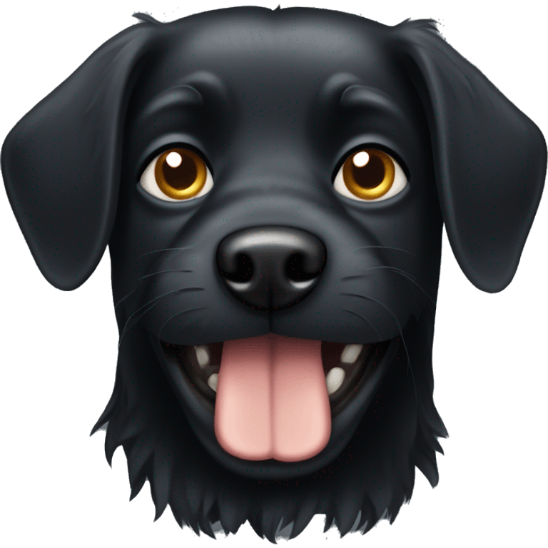 black dog with fleas emoji