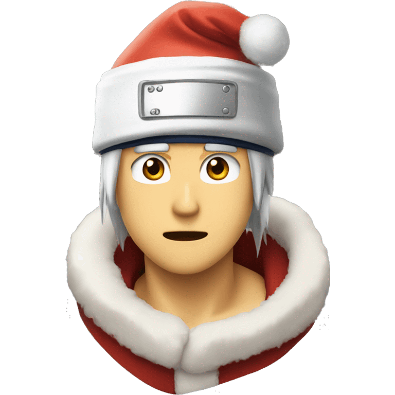 naruto wearing santa hat emoji