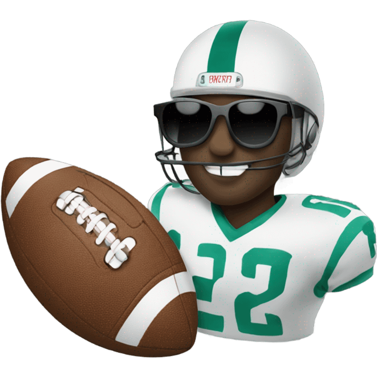 football with sunglasses on emoji