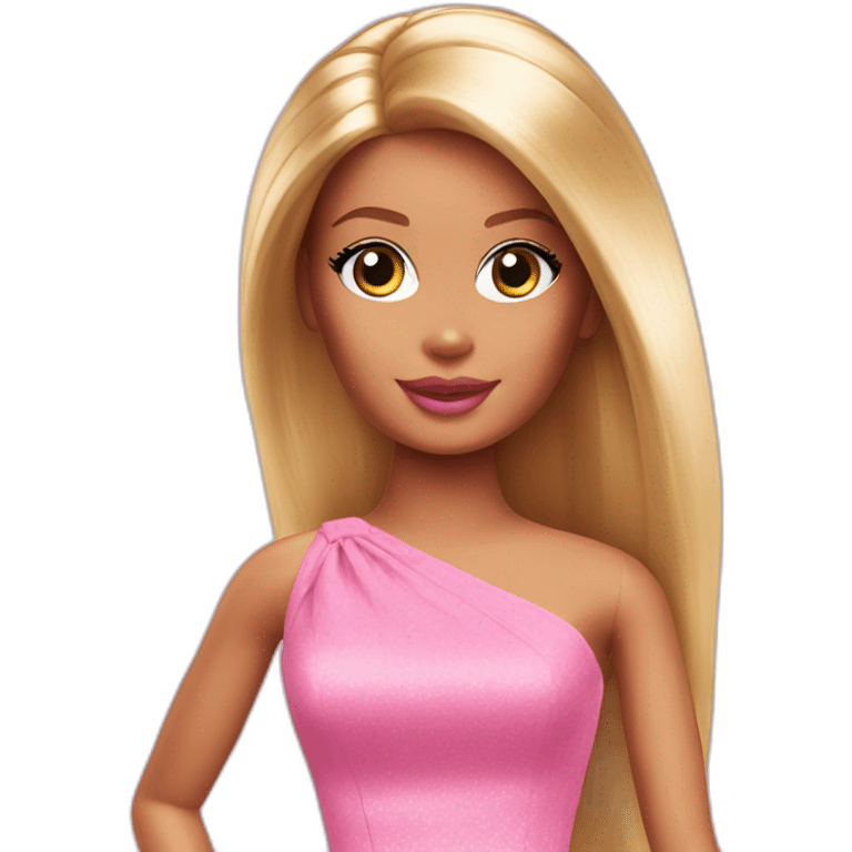 barbie doll pink dress emoji