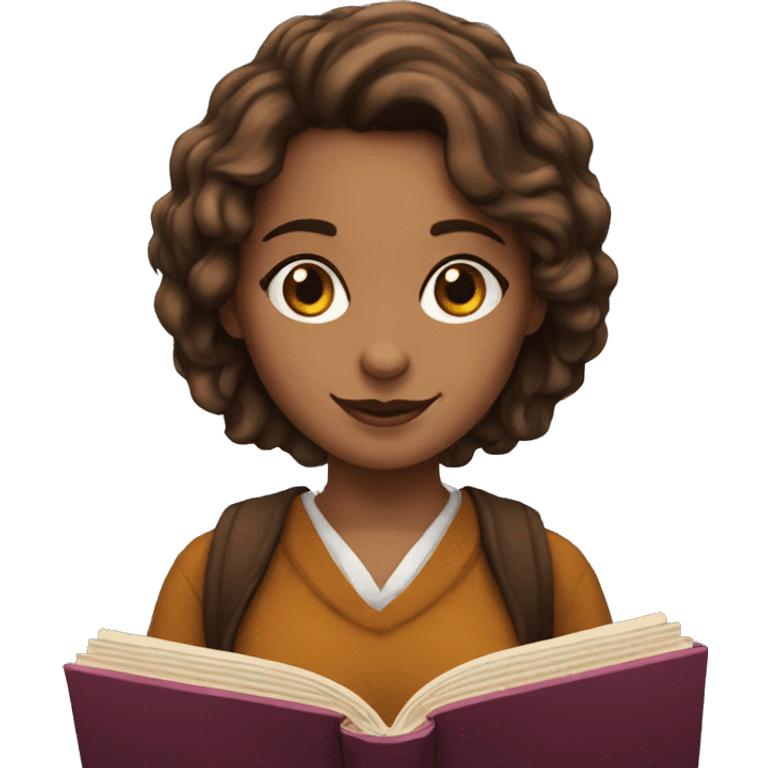 Hermione with a book emoji