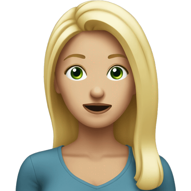 blonde woman making an whoopsie face  emoji