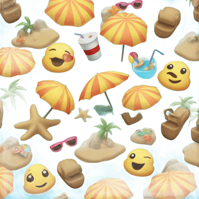 Cute beach themed  emoji