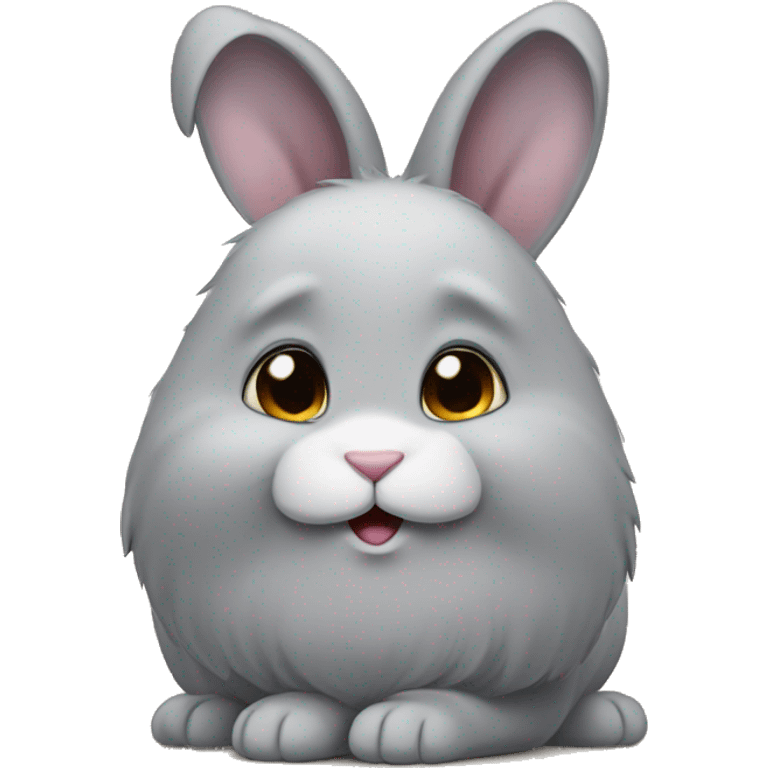 Grey flop ear bunny  emoji