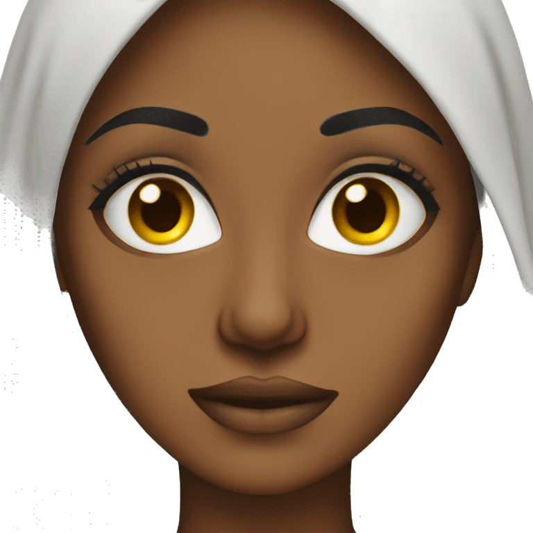 Somali woman long eyelashes emoji