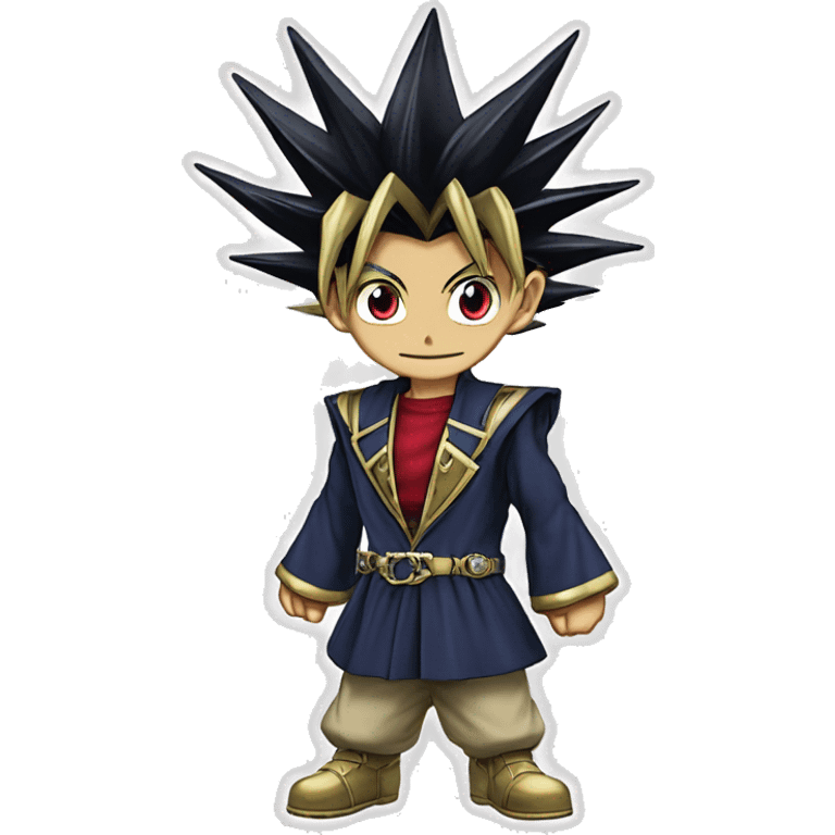 Yugi muto from the popular anime yugioh duel monsters emoji