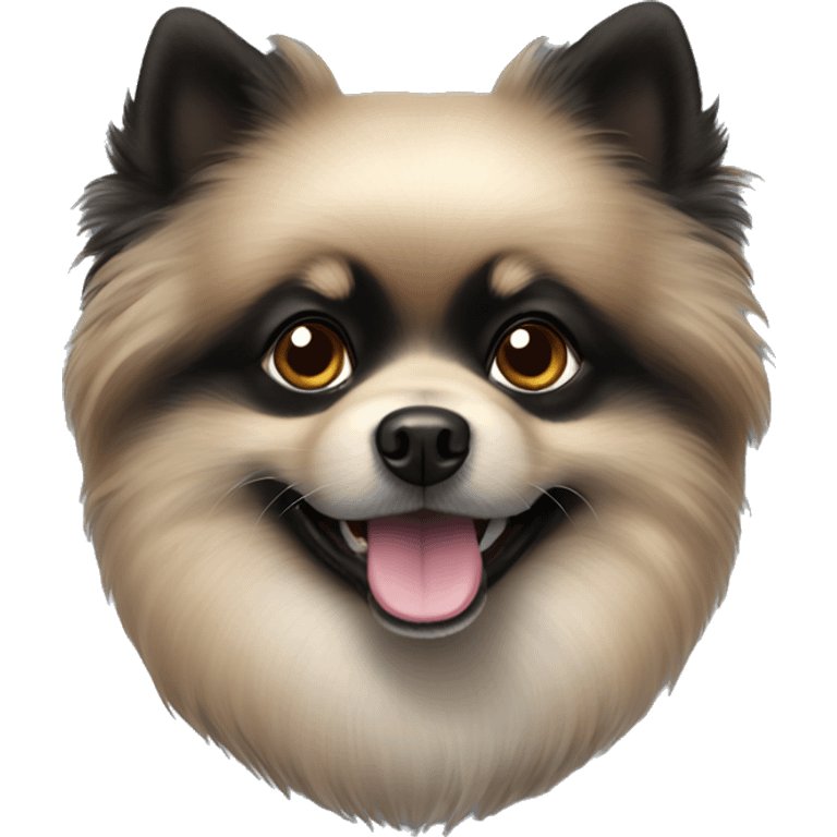 Black Pomeranian dog emoji