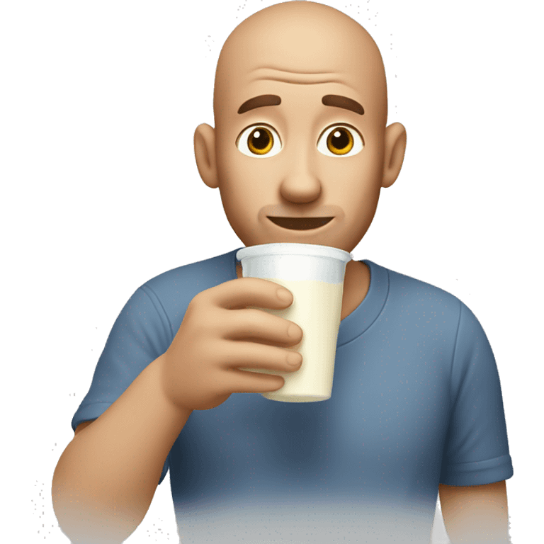 Man drinking milk emoji