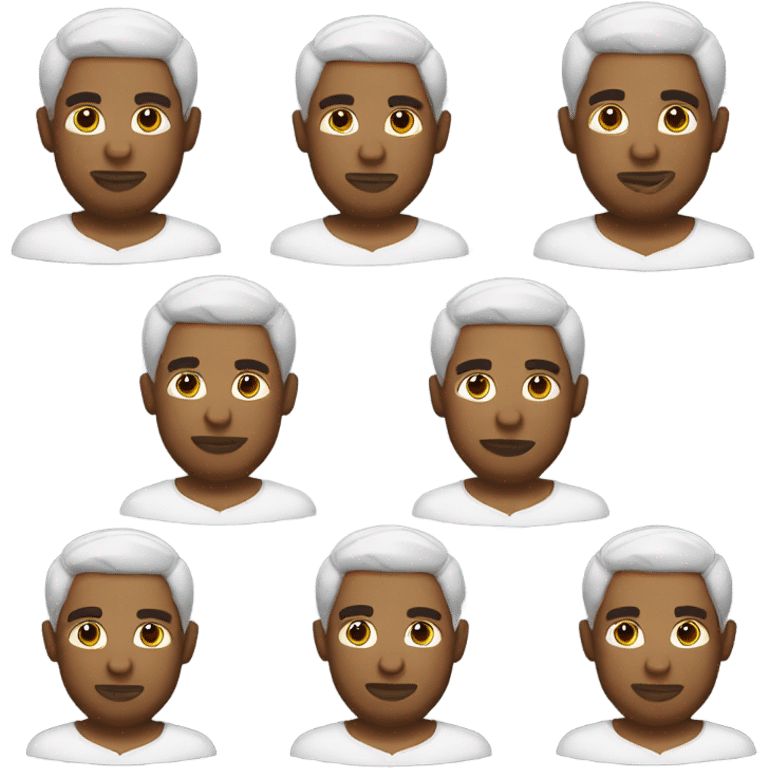 Dominican/Jamaican man short hair button white shirt emoji