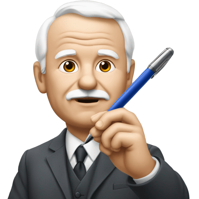 Václav Klaus holdin pen emoji