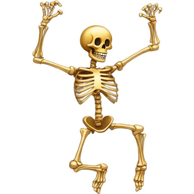 golden skeleton dancing emoji