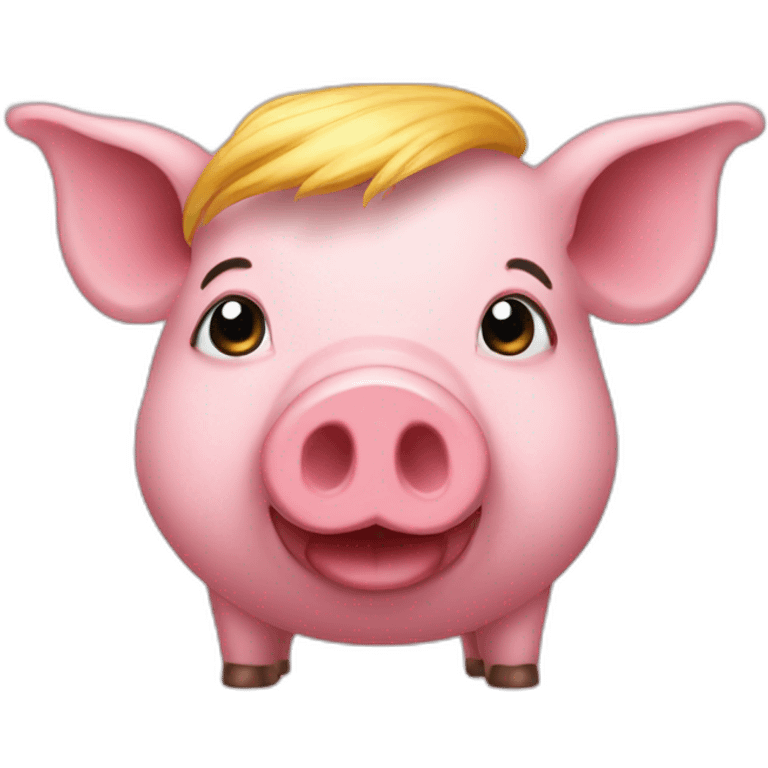 Donald trump as a pig  emoji