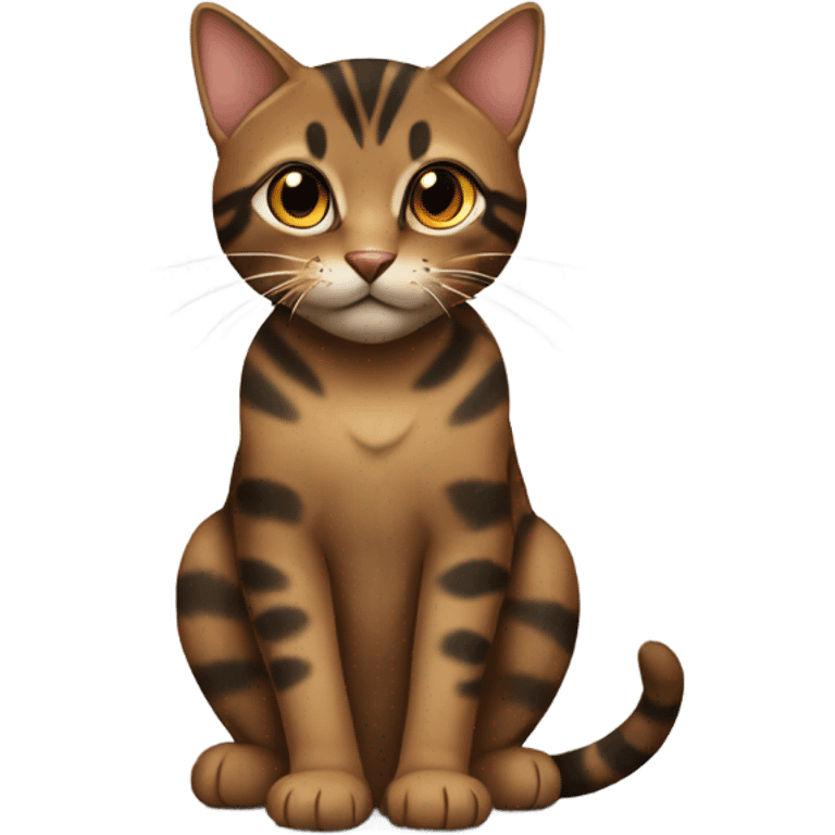 Brown and black Tabby cat sitting emoji