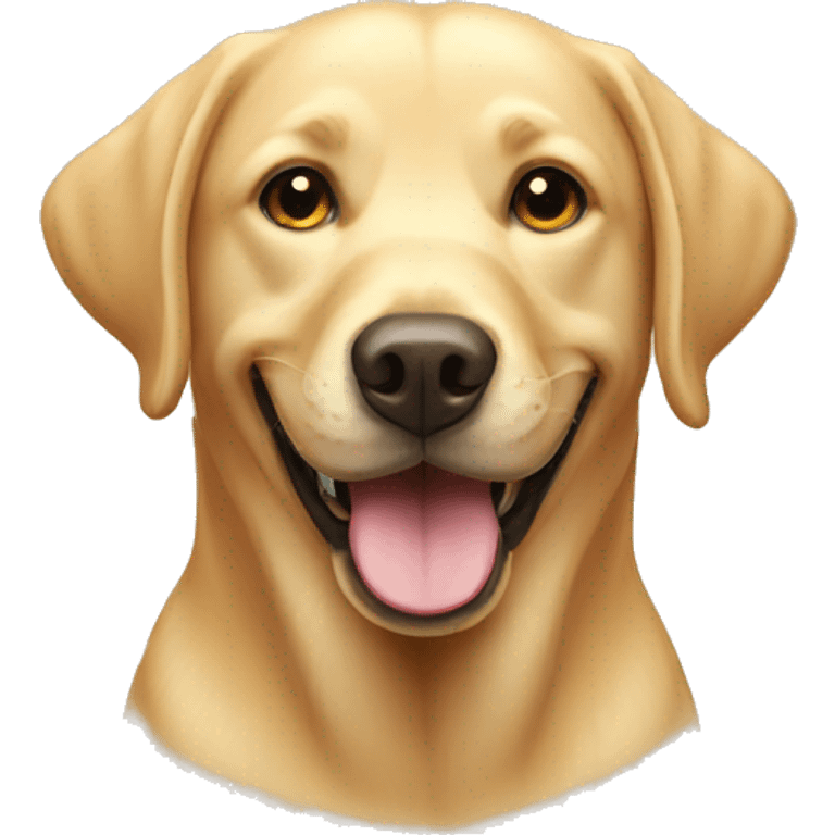 golden labrador smiling emoji