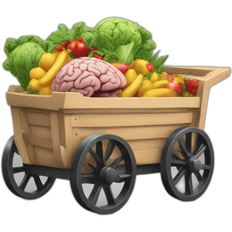 market cart WITH BRAIN emoji