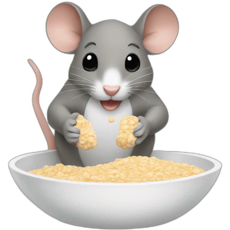 mouse eating oatmeal emoji