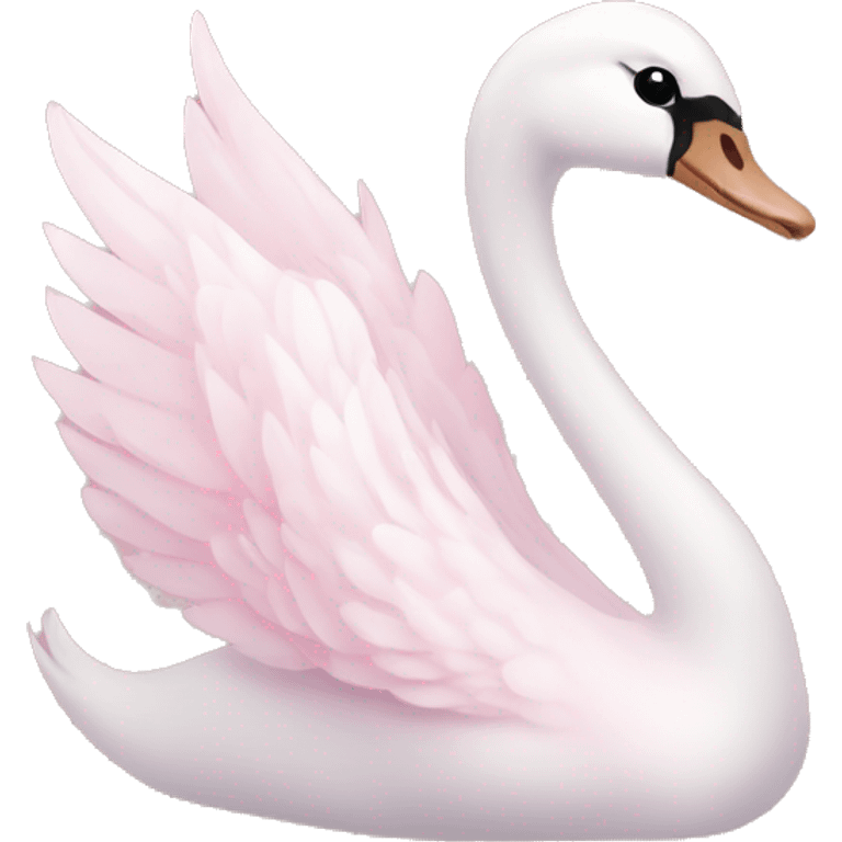 pastel pink swan emoji