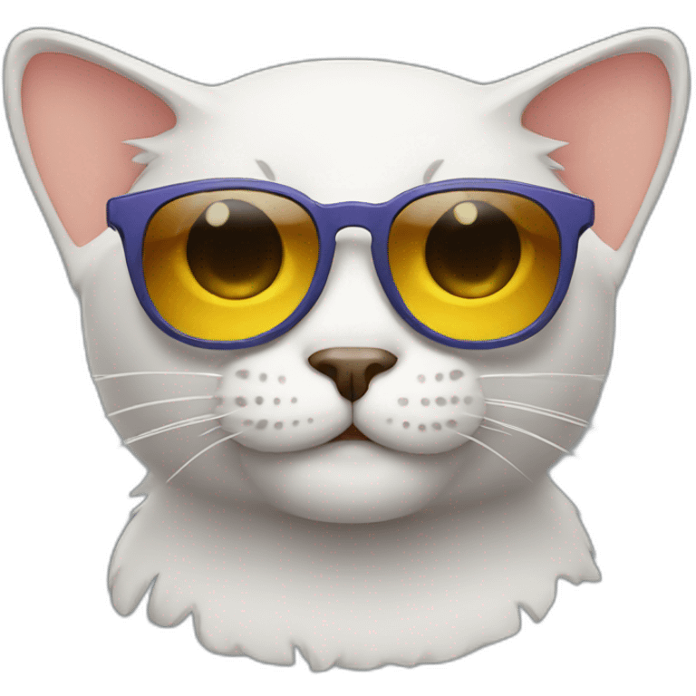 Cat emoji with sun glasses doing a smirk emoji