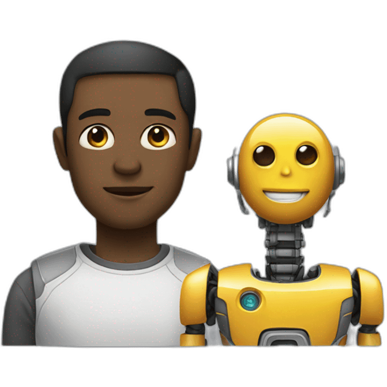 Half man and half robot emoji