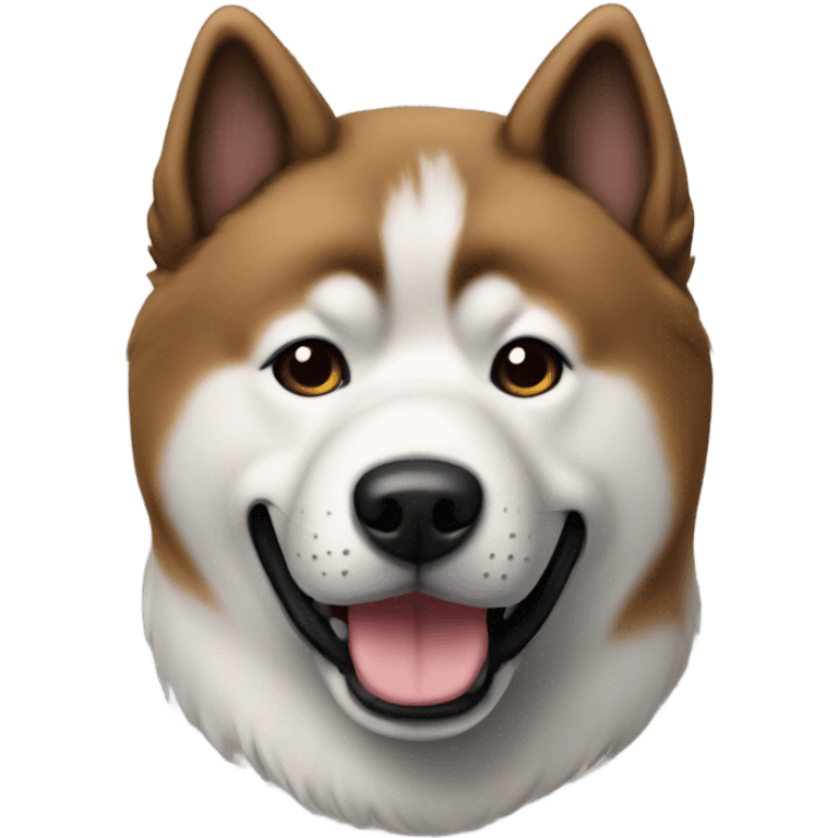 perro akita marrón oscuro emoji