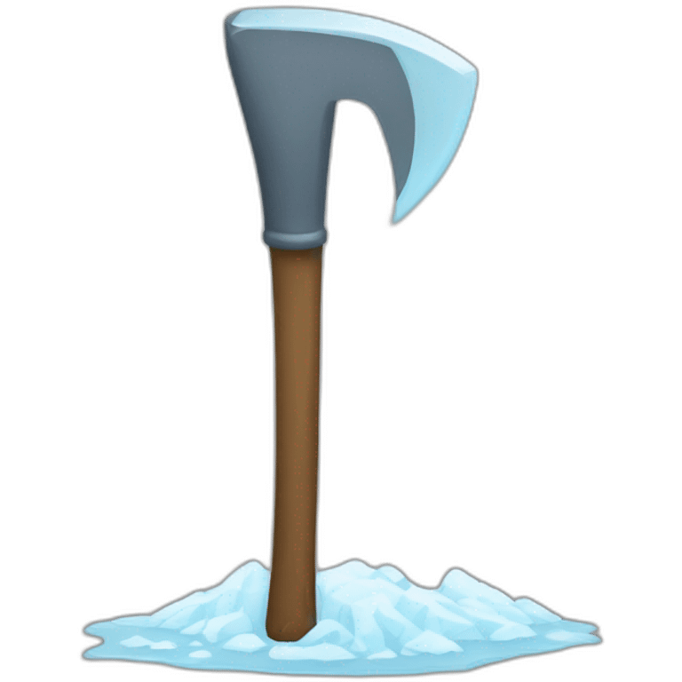 Ice hicking pickaxe emoji