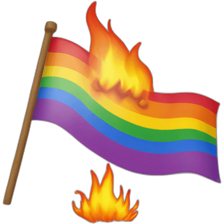 Burning rainbow flag emoji