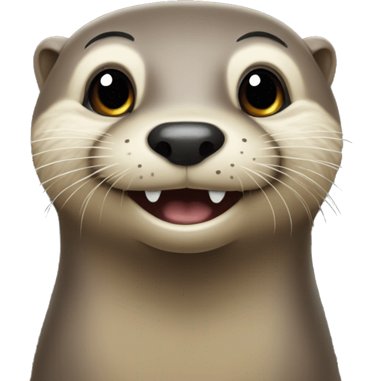 Loutre qui regarde un fi emoji