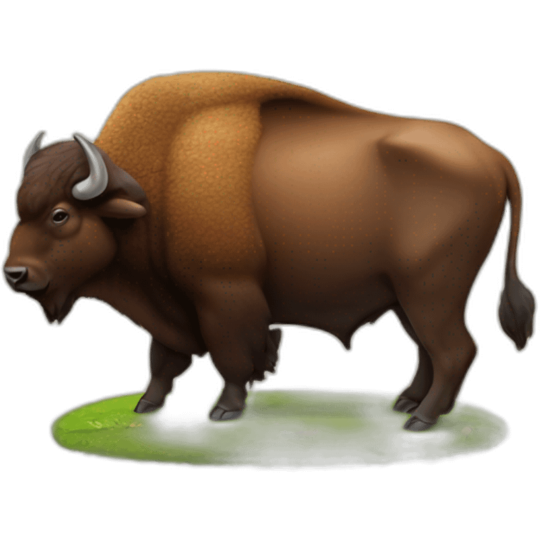 Buffalo on a bear emoji