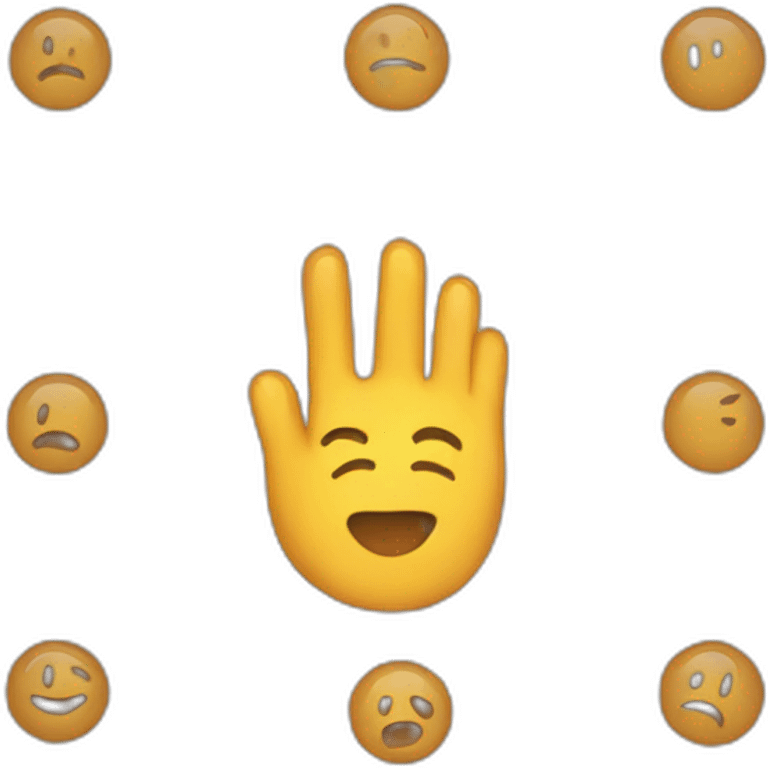 Emoji mains emoji