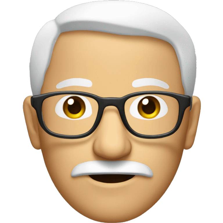 old man blad with goatee and round glasses emoji