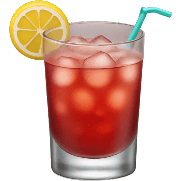 Lazy red cheeks cocktail emoji