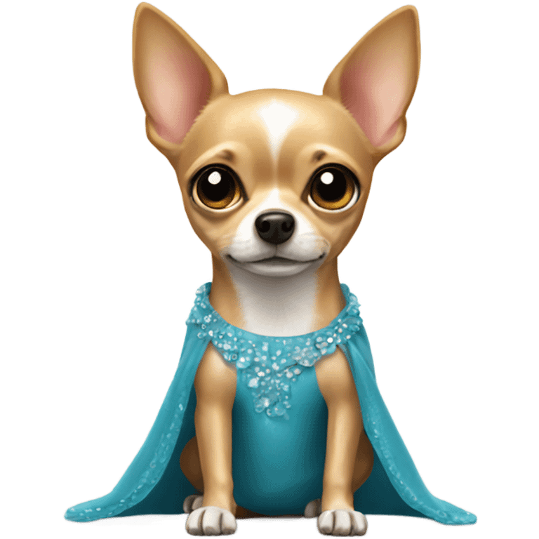 Chihuahua wearing dress emoji