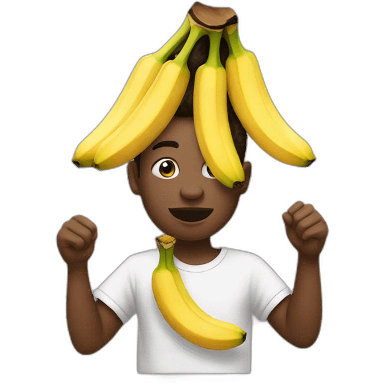 Africain qui mange banane emoji