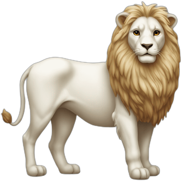 une chèvre sur un lion emoji