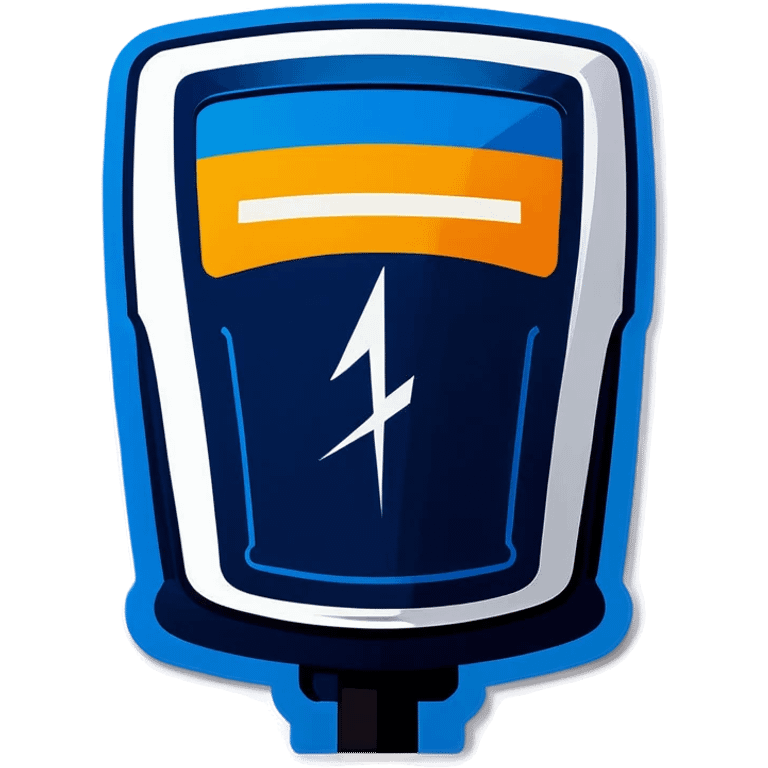 Blaue ladesäule für Elektroautos emoji