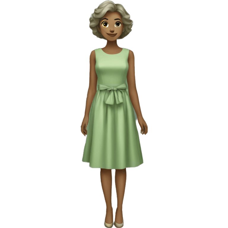 sage green dress emoji