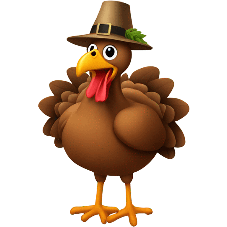 Turkey wearing a cork hat  emoji