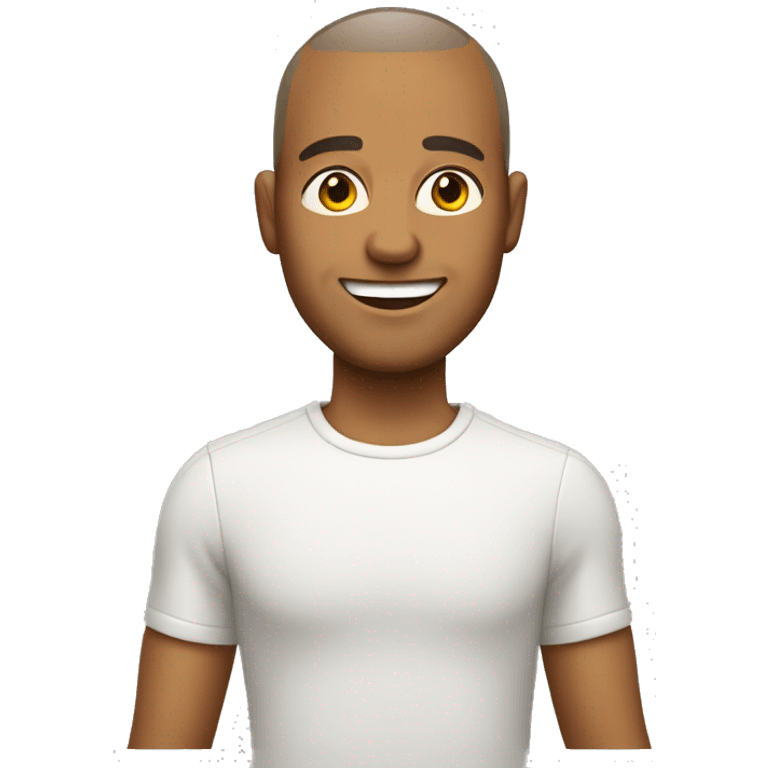 Buzz cut  tan guy with glas emoji