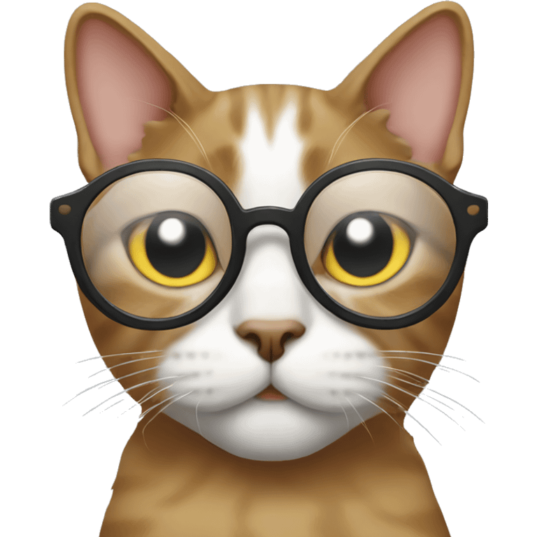 cat wearing glass emoji